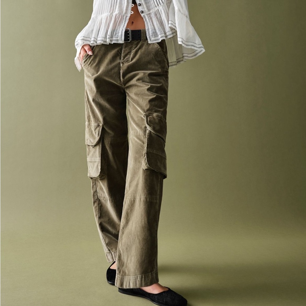 Free People Hard Crushin’ Plush Cargo Pants, NWT